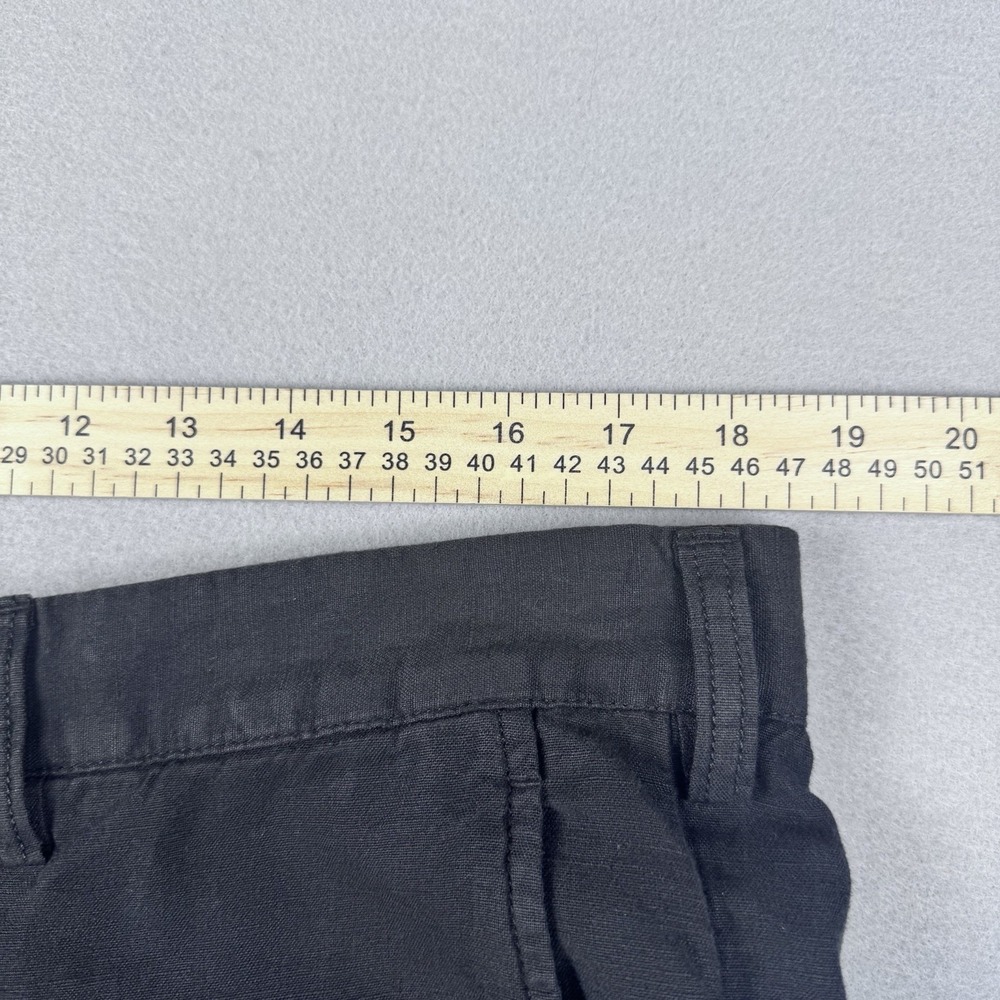 Polo Ralph Lauren Linen Blend Bedford Pants 36x32 Black Flat Front Beach Travel - Picture 4 of 9